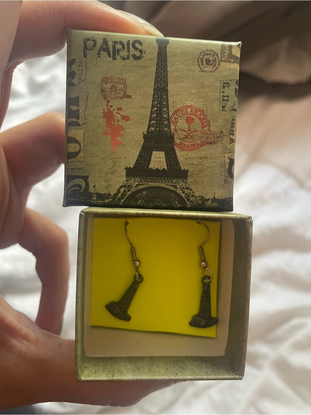 Bronze Eiffel Tower Drop Earrings - Women Accessories